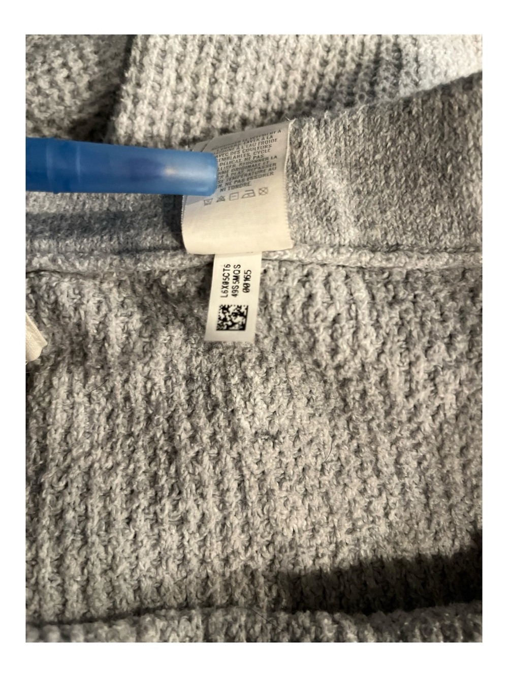 Aerie Cozy Up Waffle Knit Skater Pants Oversized Loungewear Heather Gray Large - Picture 12 of 13